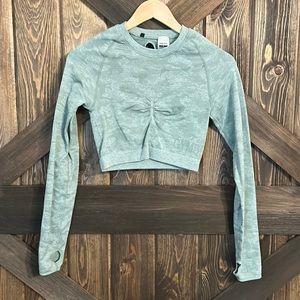 Gymshark Light Green Long Sleeve Crop Top